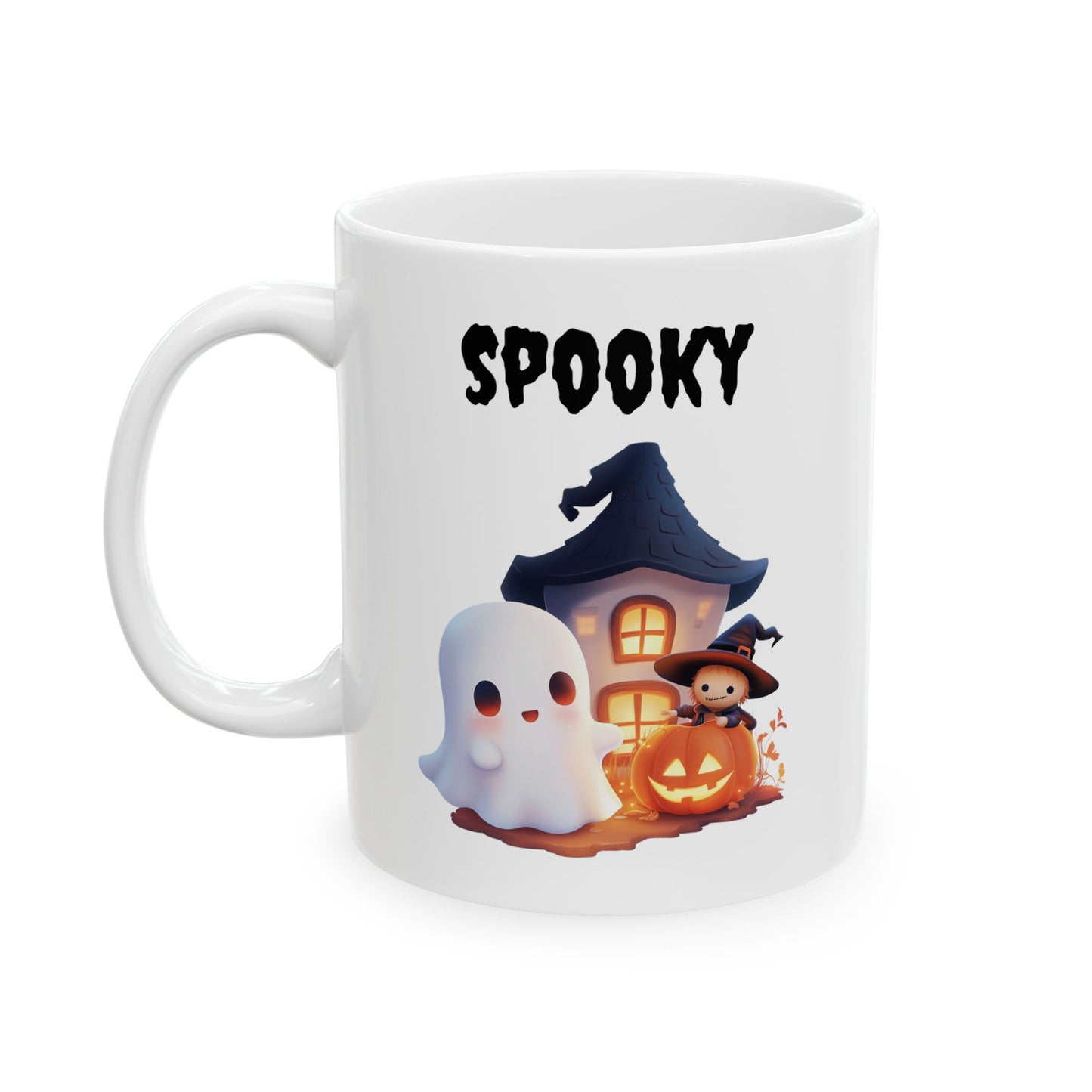 Cute Spooky Haunted House Ceramic Mug