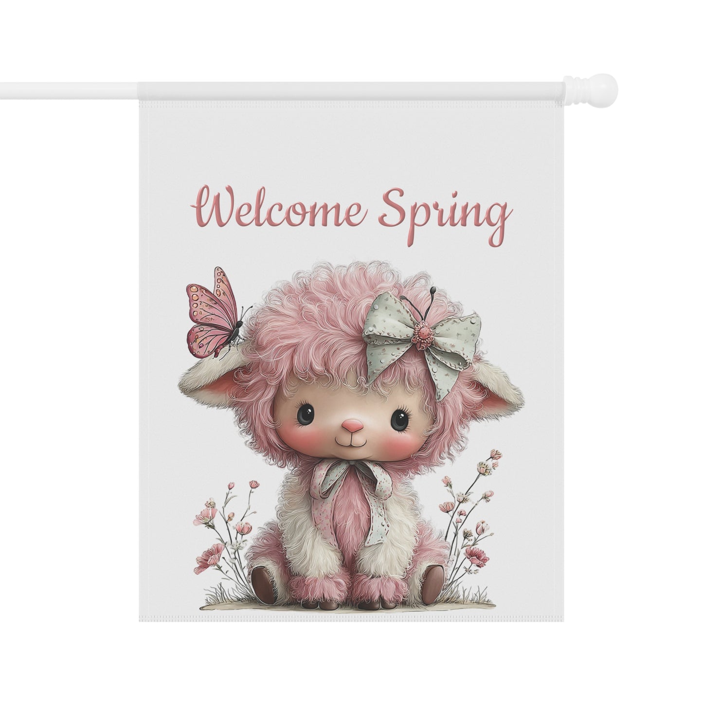 Flutter & Bloom Lamb Welcome Flag