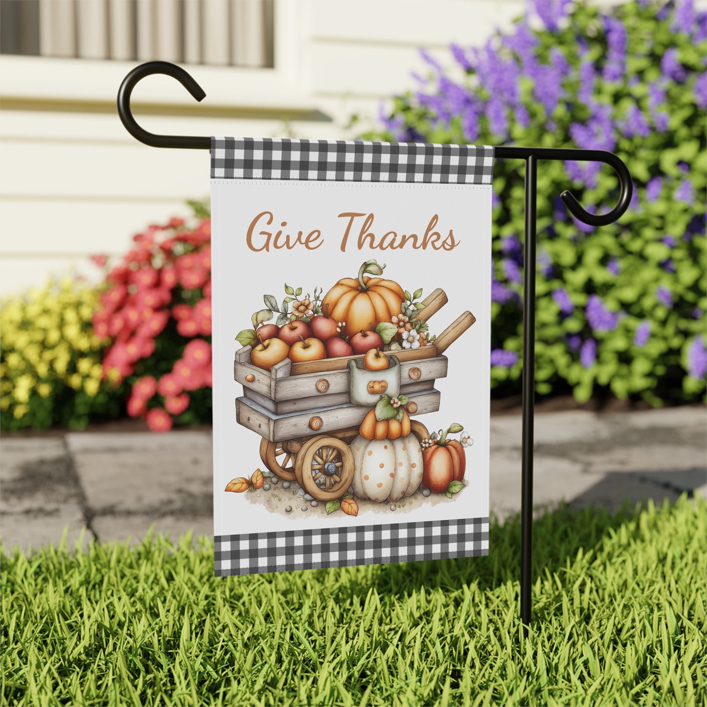 Harvest Wagon Garden Flag