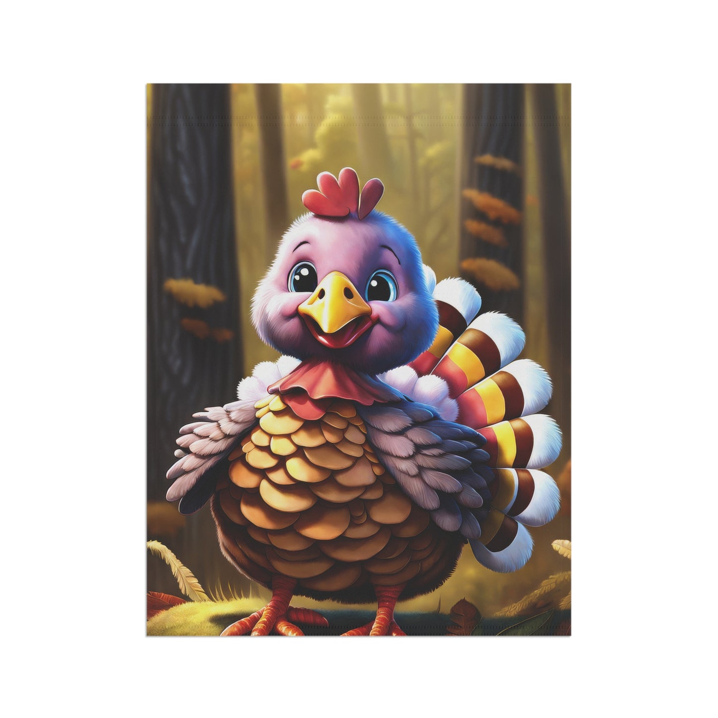 Adorable Thanksgiving Turkey Garden Flag