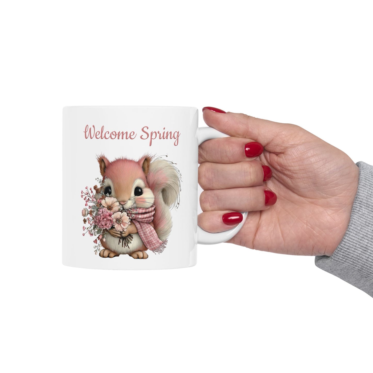 Cute Spring Squirrel Coffee Mug
