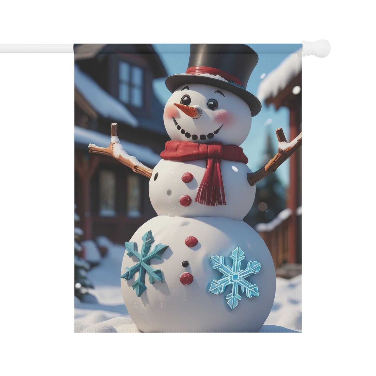 Classic Snowman Garden Flag