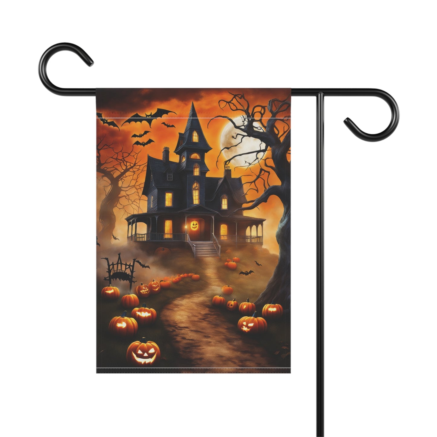Haunted House on a Hill Garden Flag/ House Banner