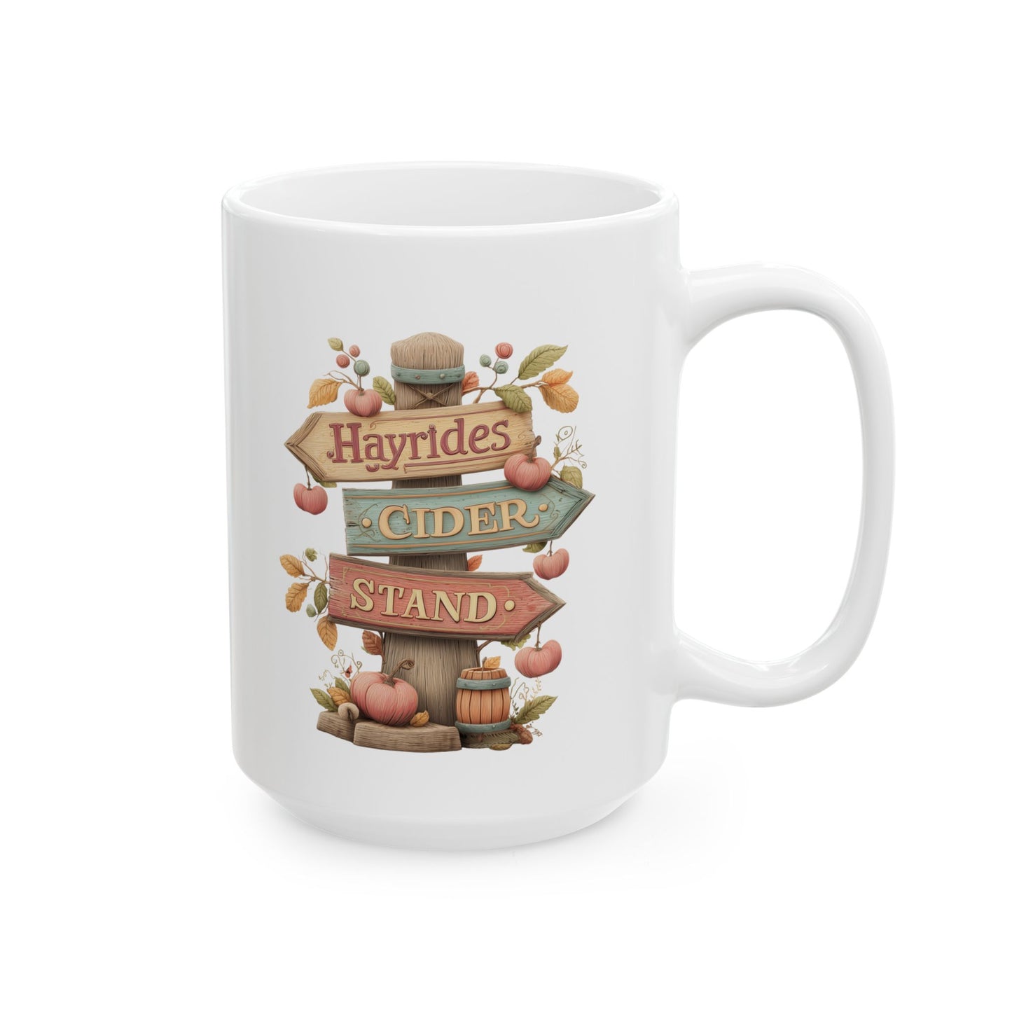 Vintage Autumn Ceramic Coffee Mug