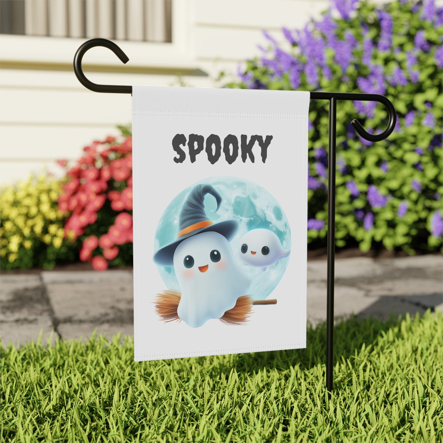 Cute Spooky Ghosts Halloween Garden Flag