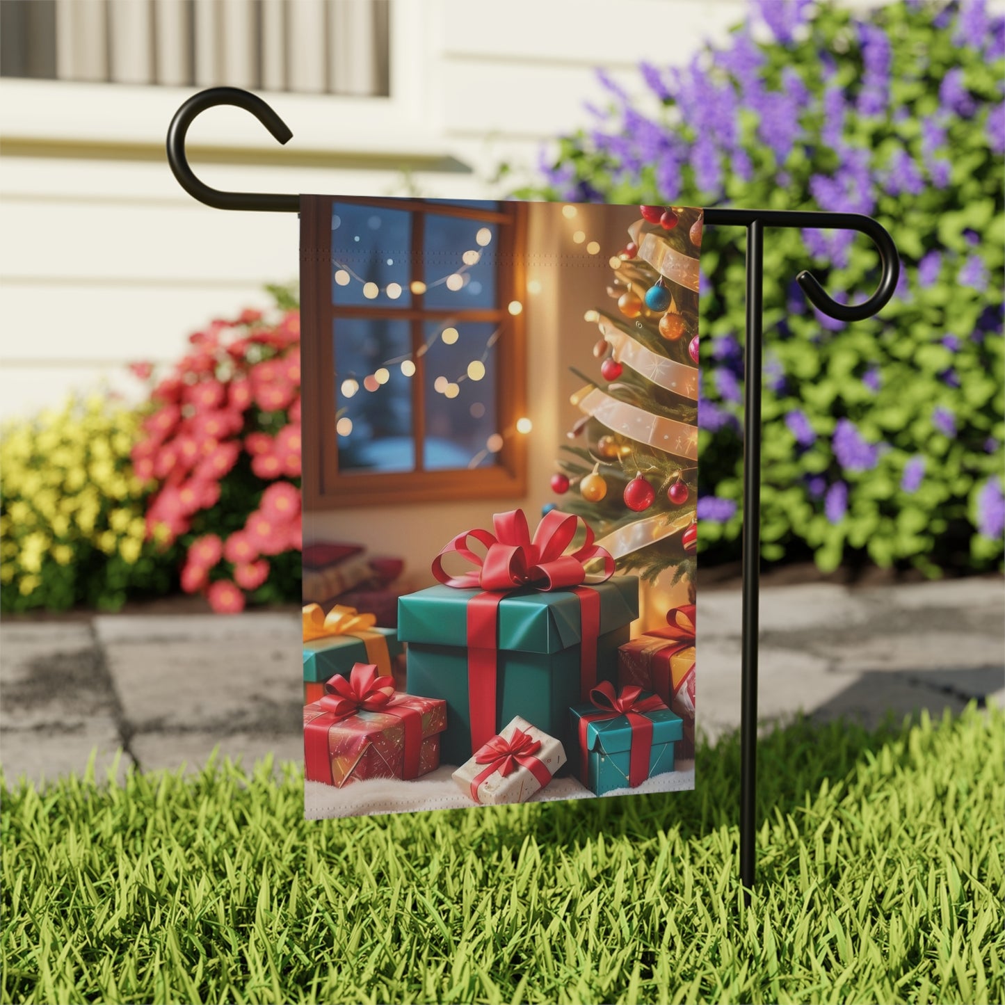 Beautiful Christmas Scene Garden Flag