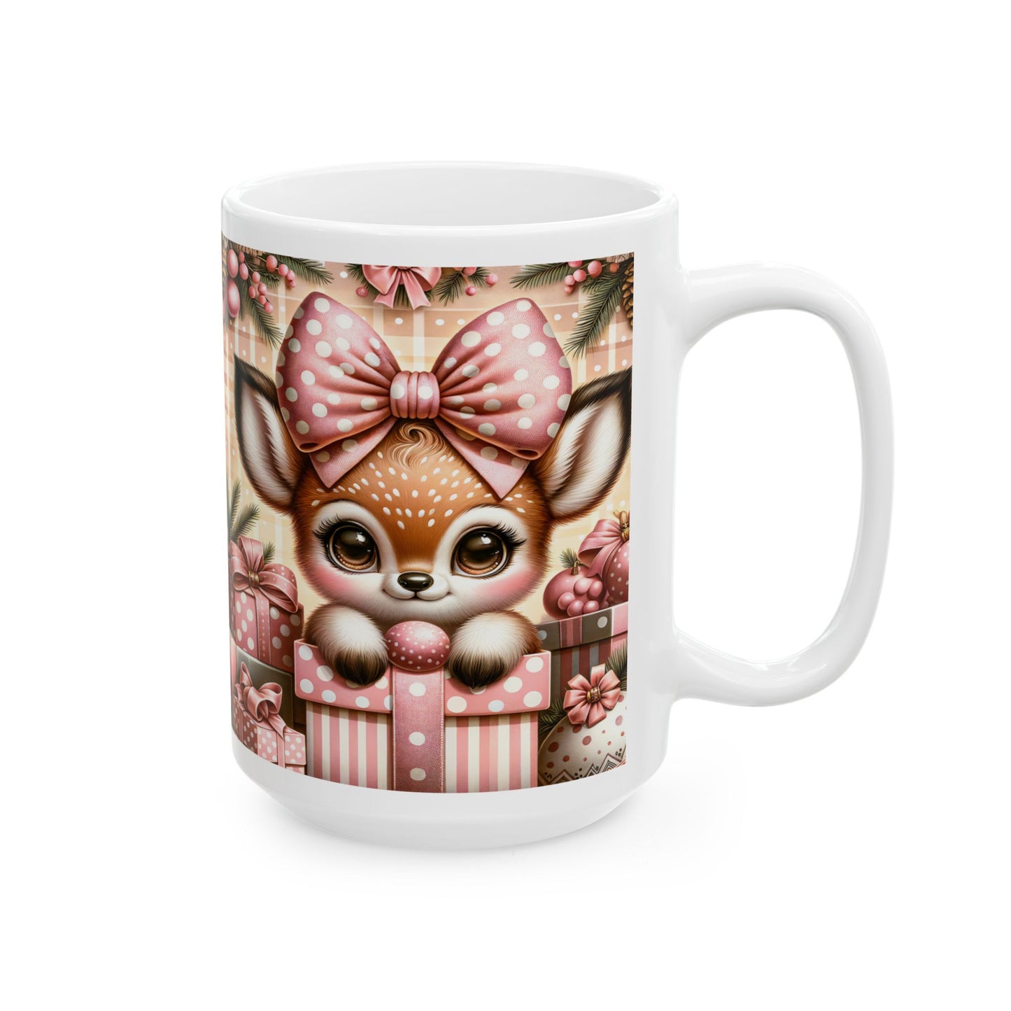 Adorable Christmas Fawn Coffee Mug