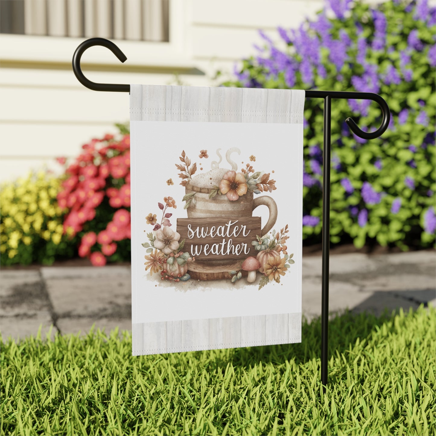 Cozy Autumn Garden Flag