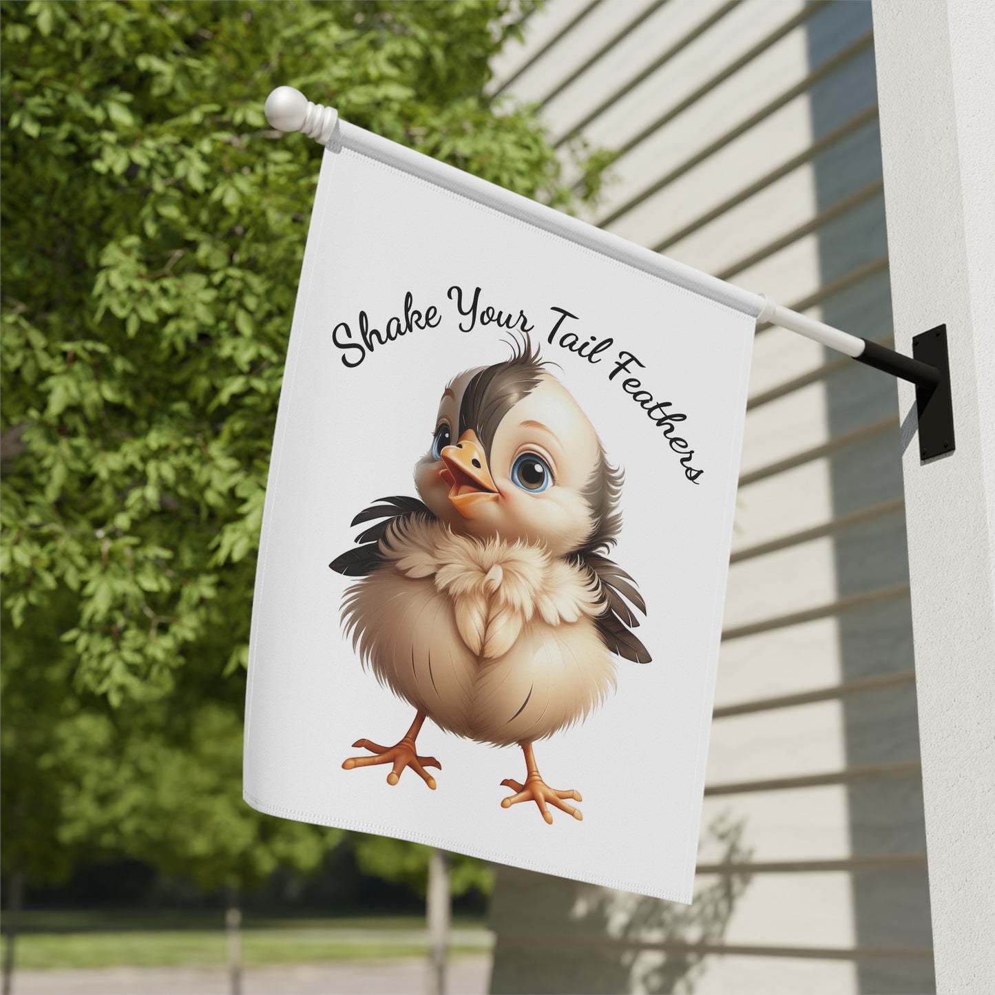 Shake Your Tail Feathers Baby Bird Garden Flag