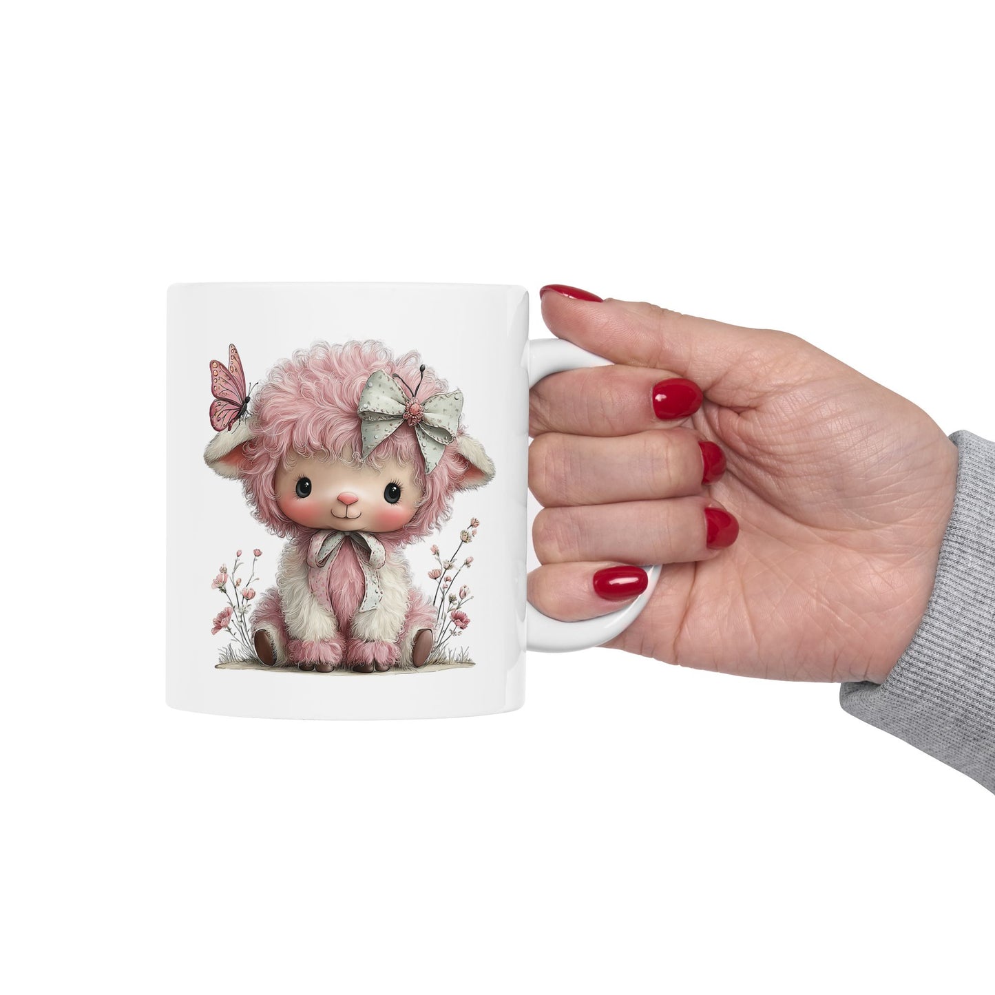 Cute Pink Lamb Mug