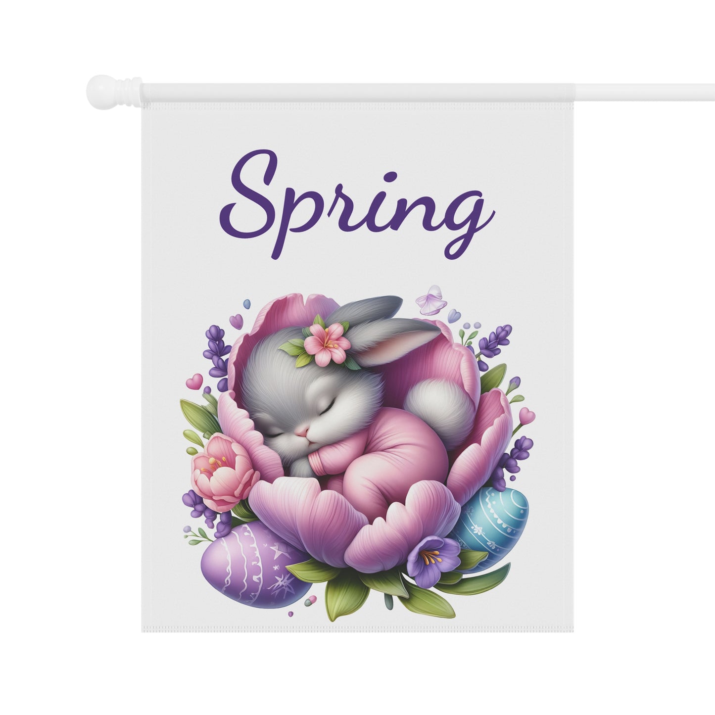 Sweet Dreams Bunny & Easter Eggs Garden Flag