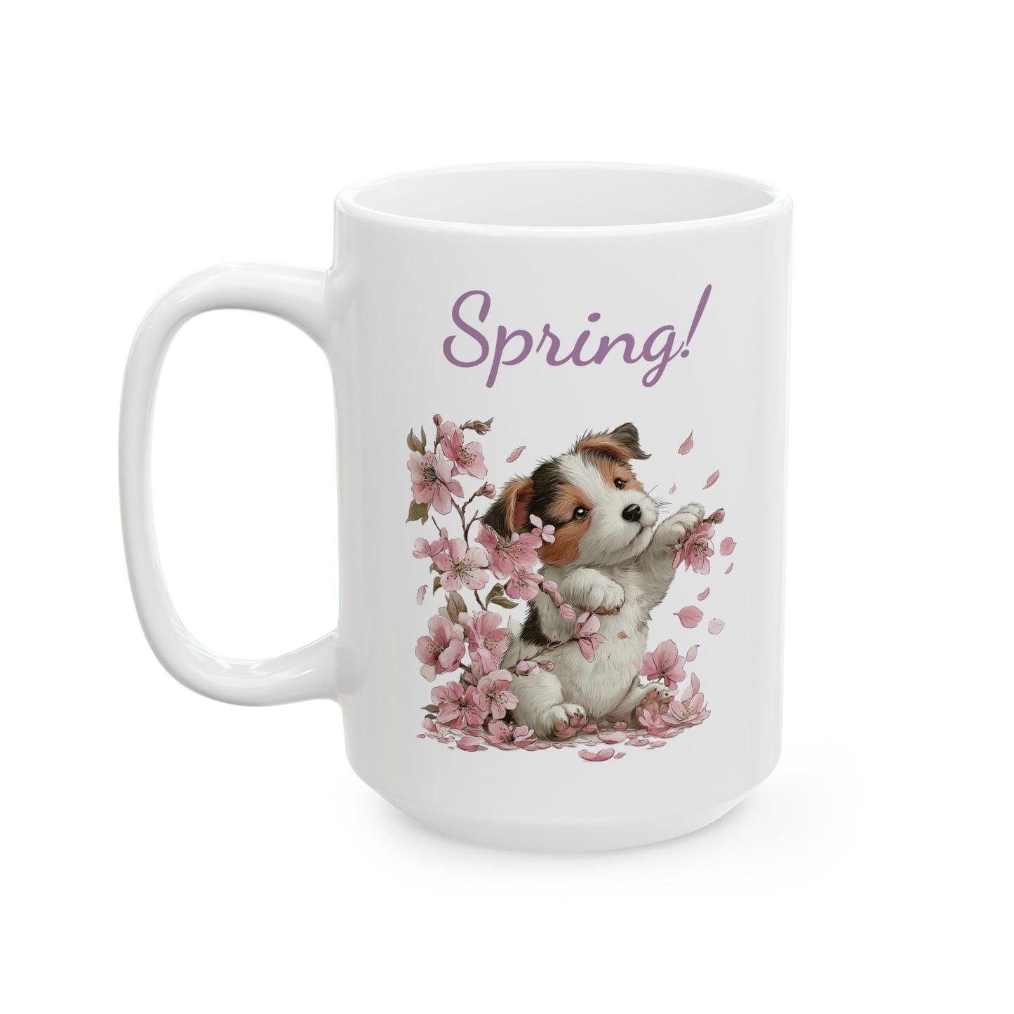 Cute Spring Puppy Coffee Mug