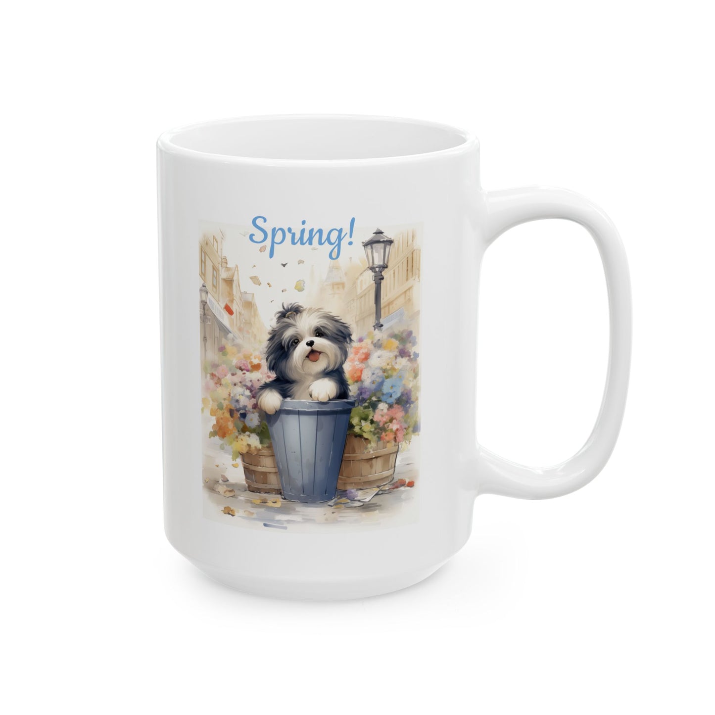 "Spring!" Puppy Coffee Mug