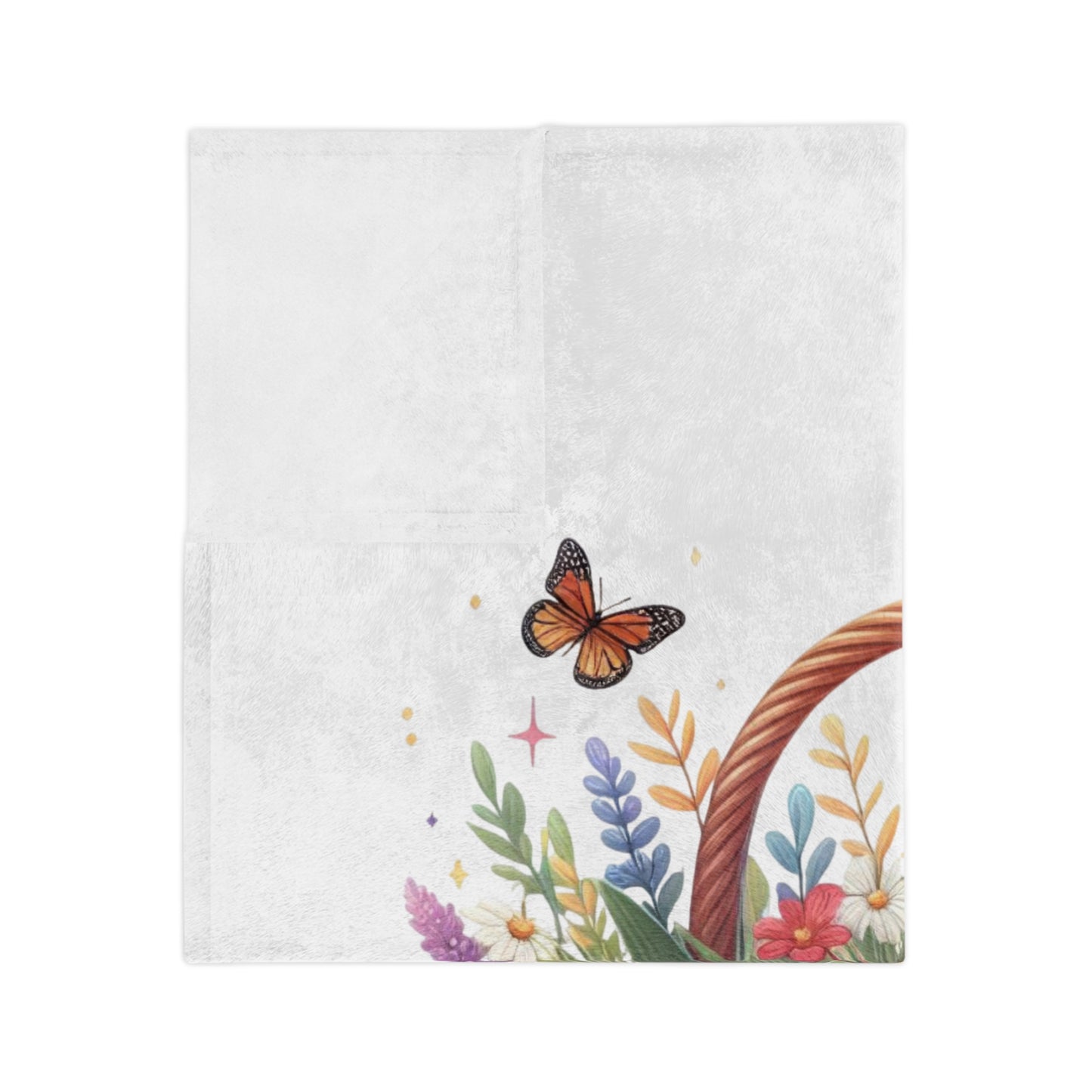 Classic Easter Basket Lightweight Velveteen Blanket