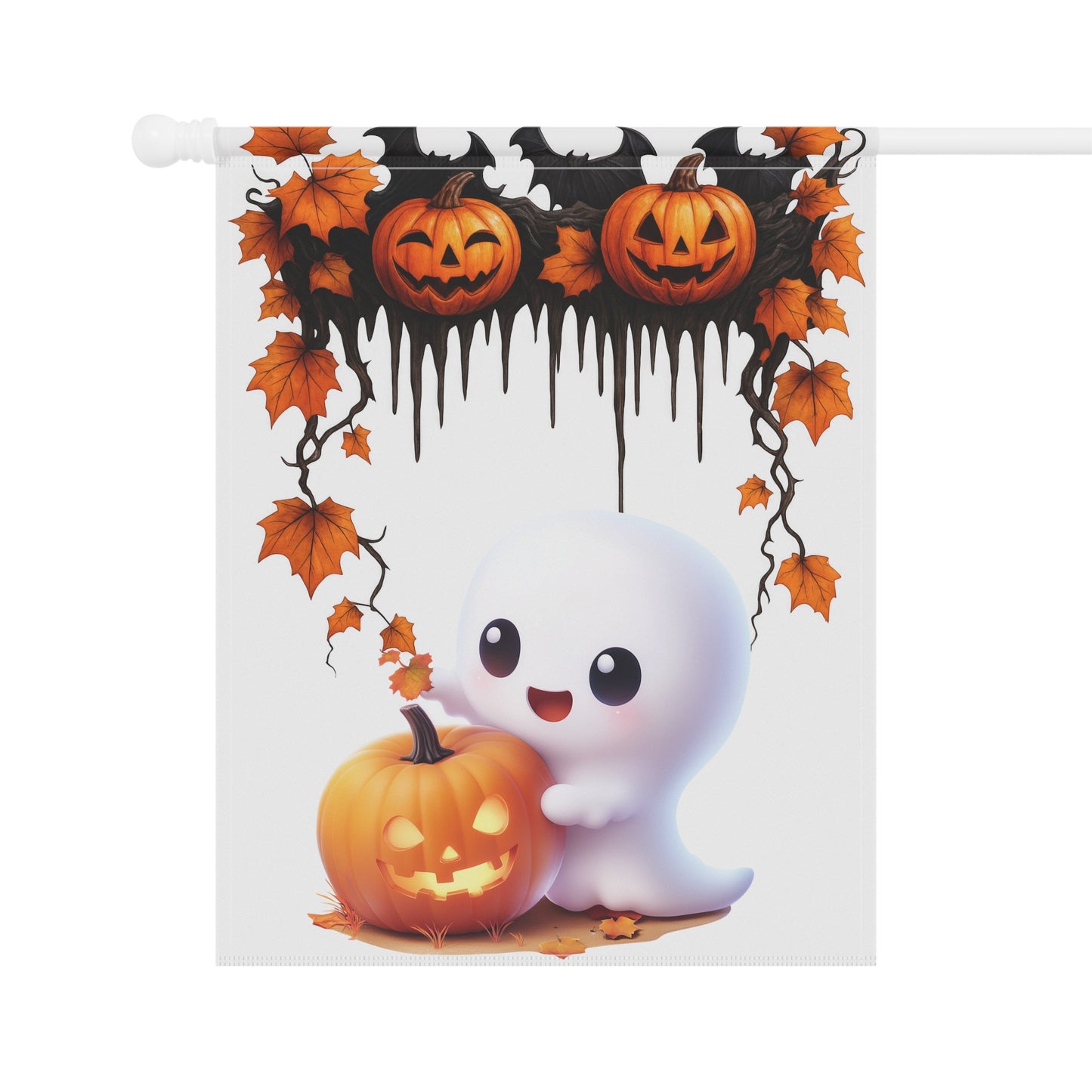 Cute Ghost Halloween Garden Flag