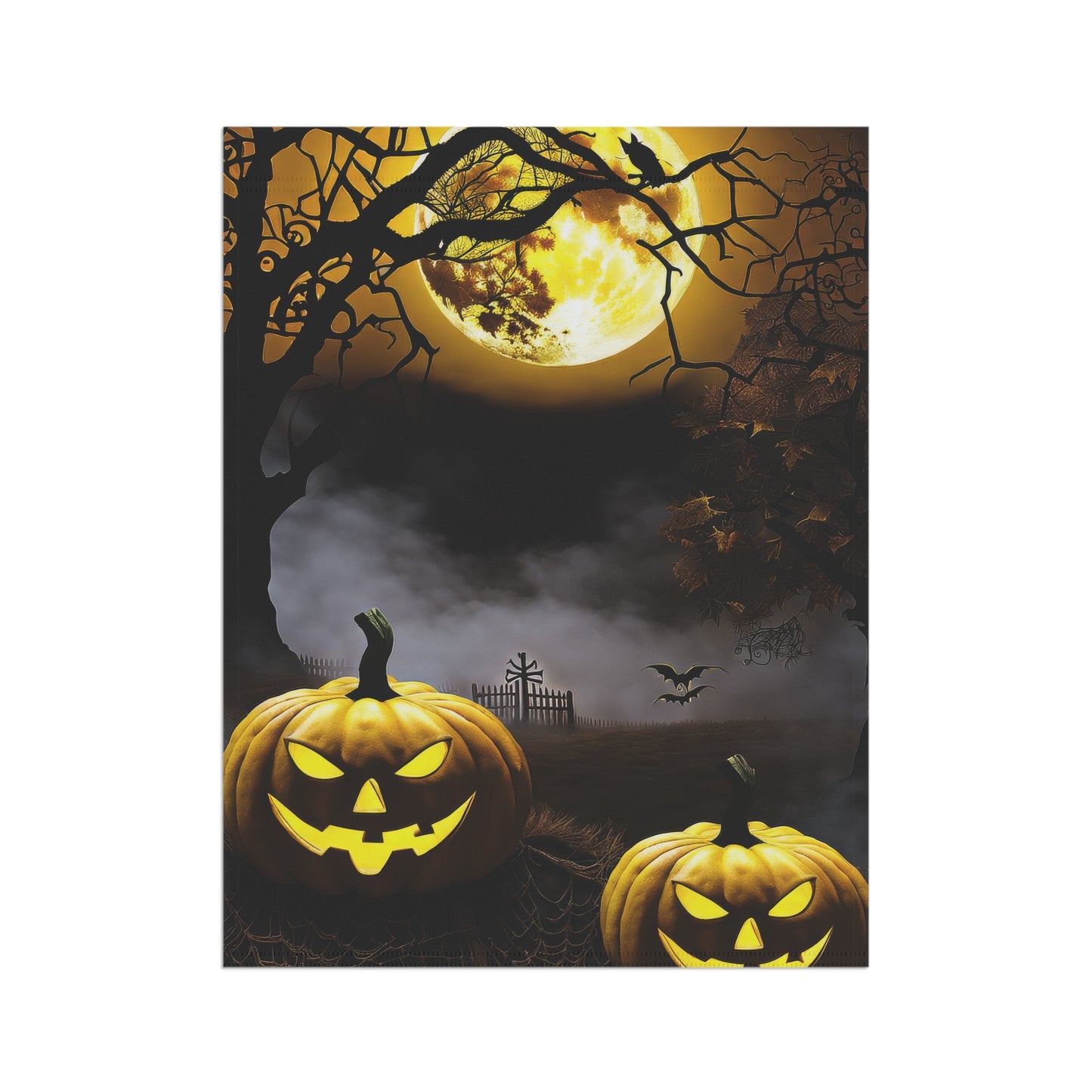 Frightful Jack-O-Lanterns Halloween Garden Flag/ House Banner