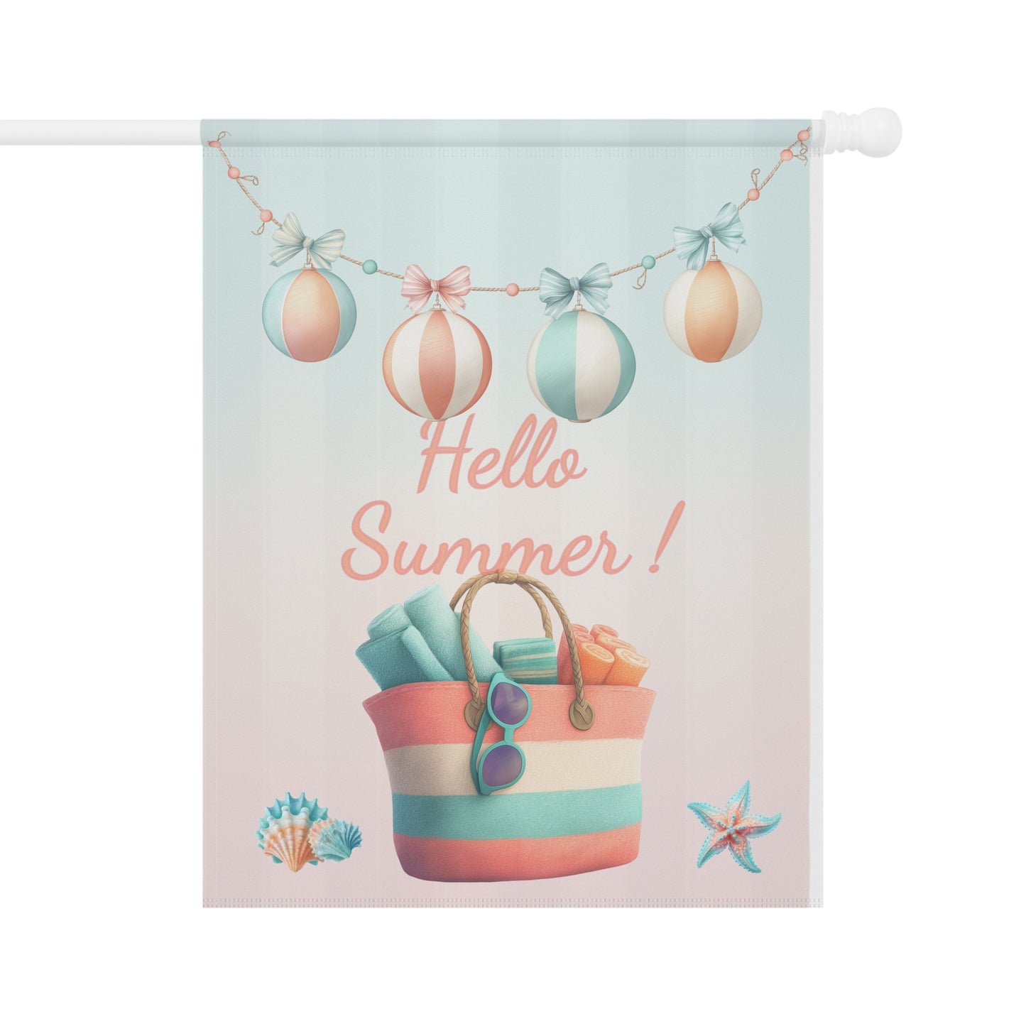 Summer Beach Bag Garden Flag