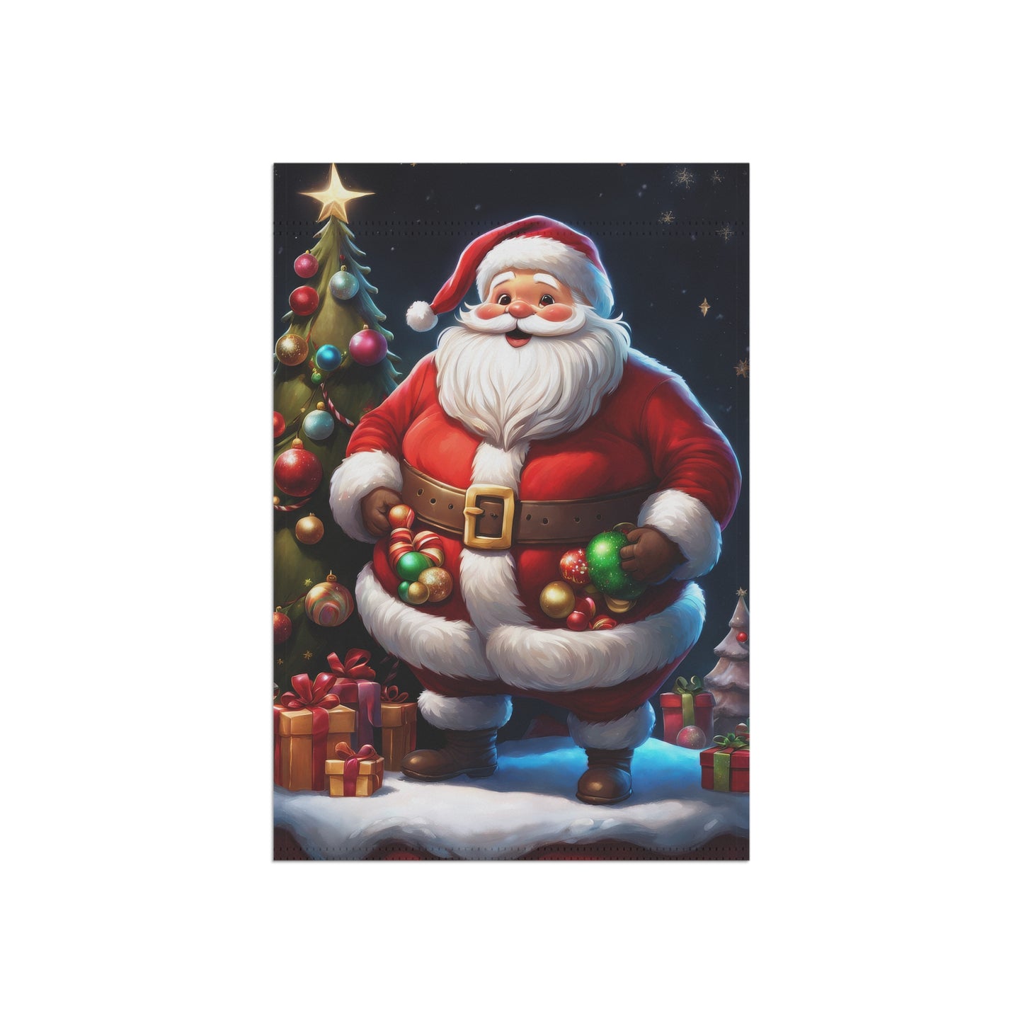 Santa Holiday Garden Flag/ House Banner