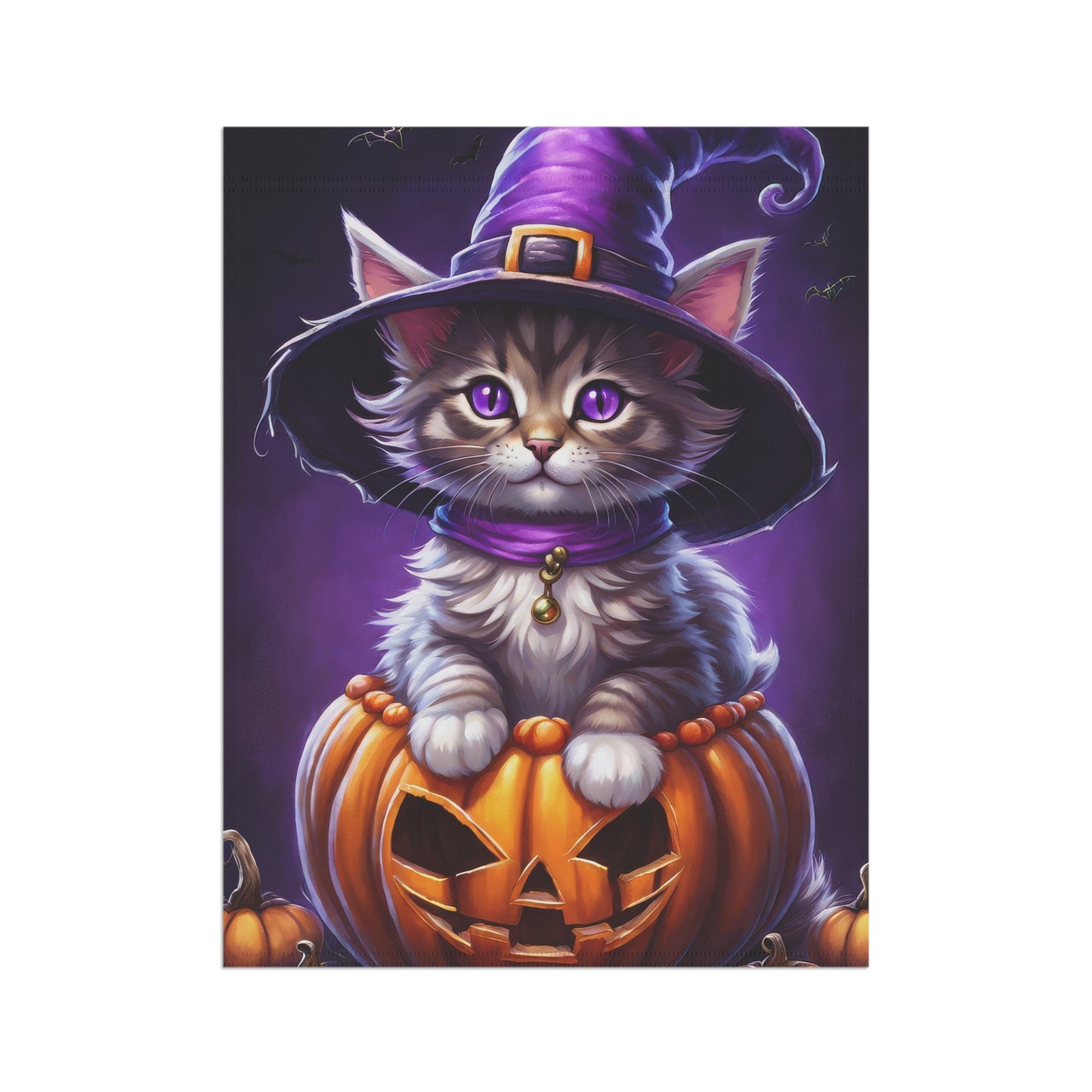Sweet Kitten Halloween Garden Flag/ House Banner