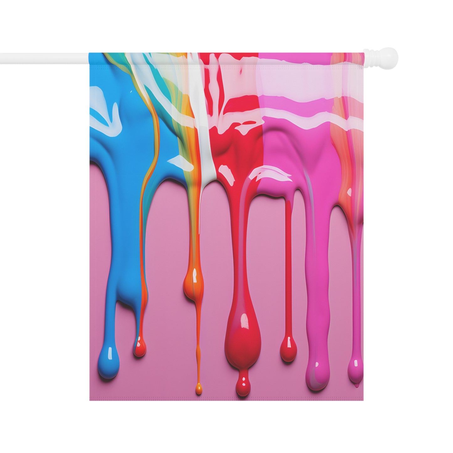 Colorful Paint Drip Garden Flag