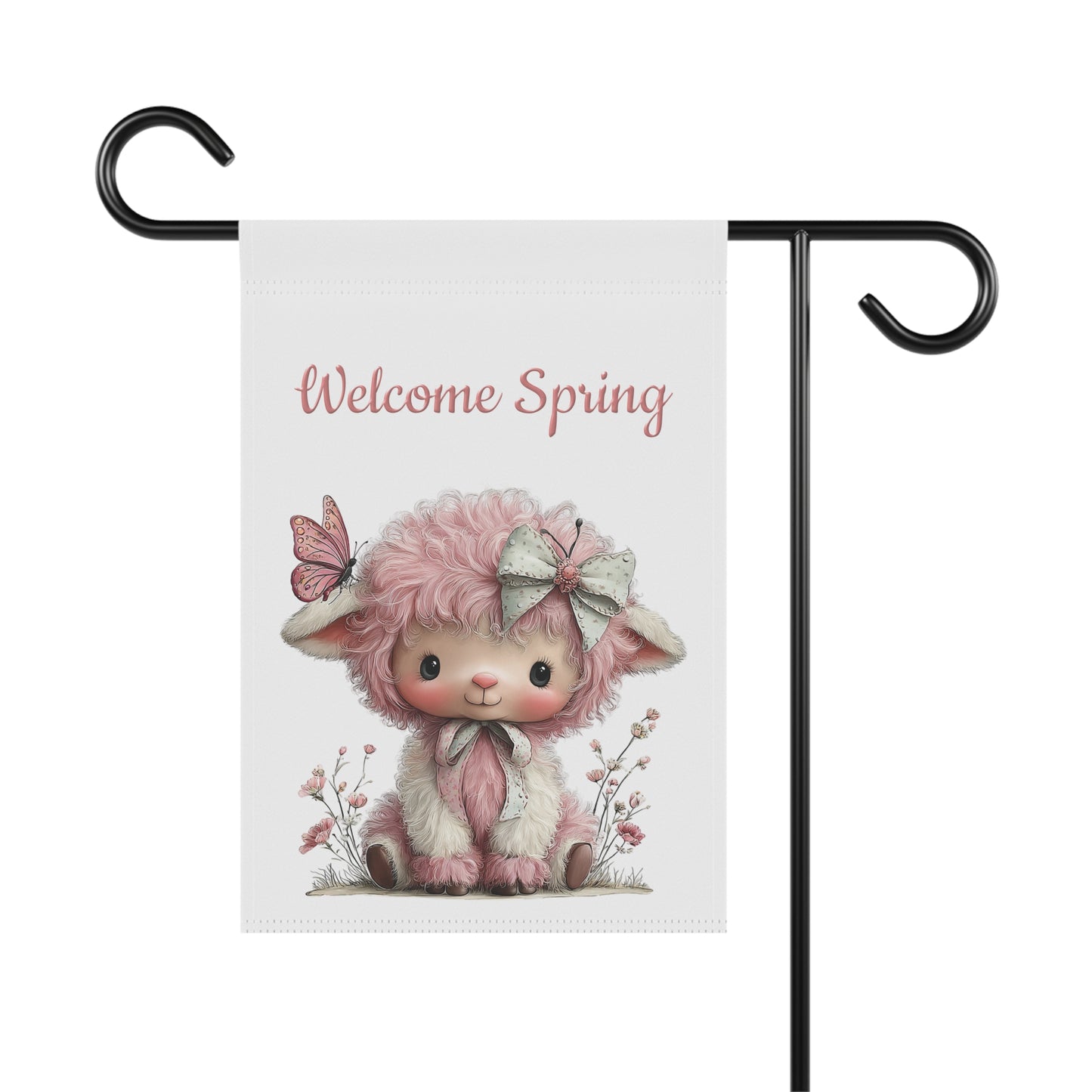 Flutter & Bloom Lamb Welcome Flag