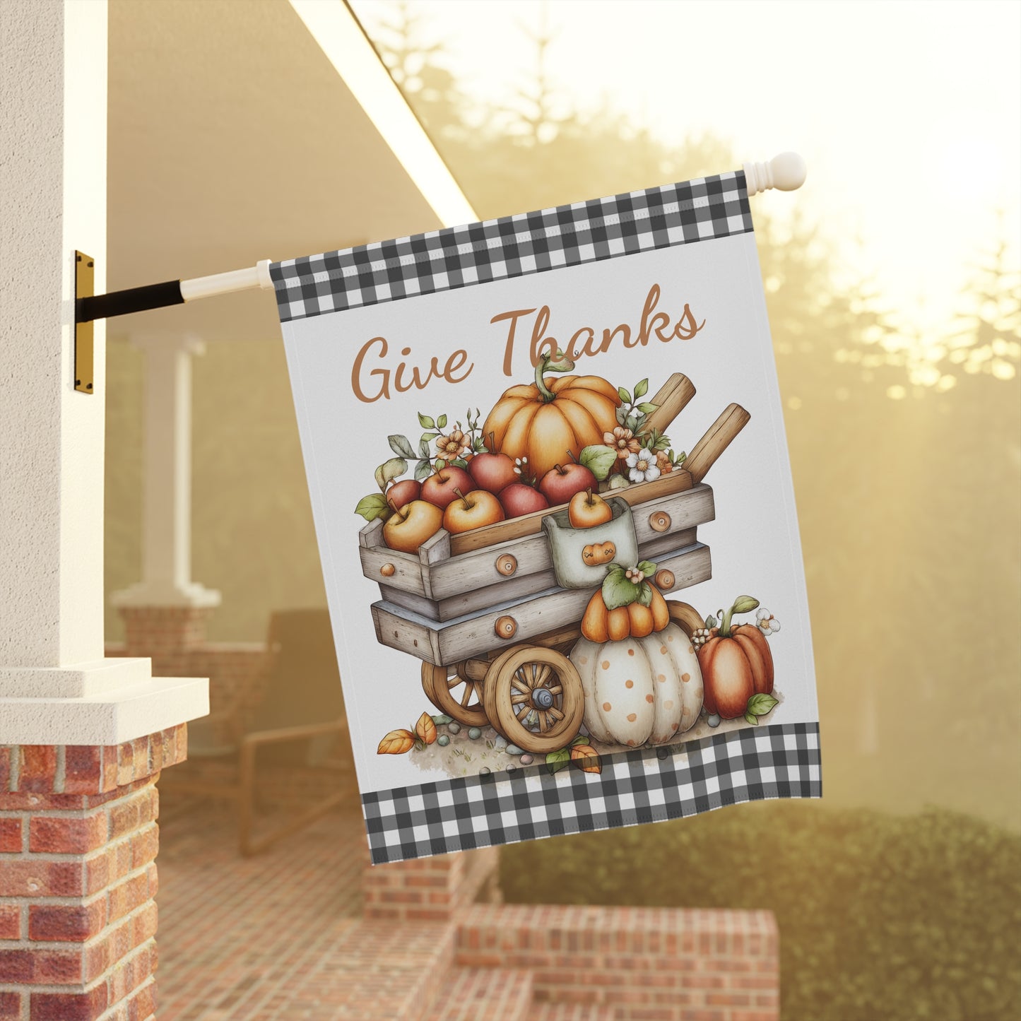 Harvest Wagon Garden Flag