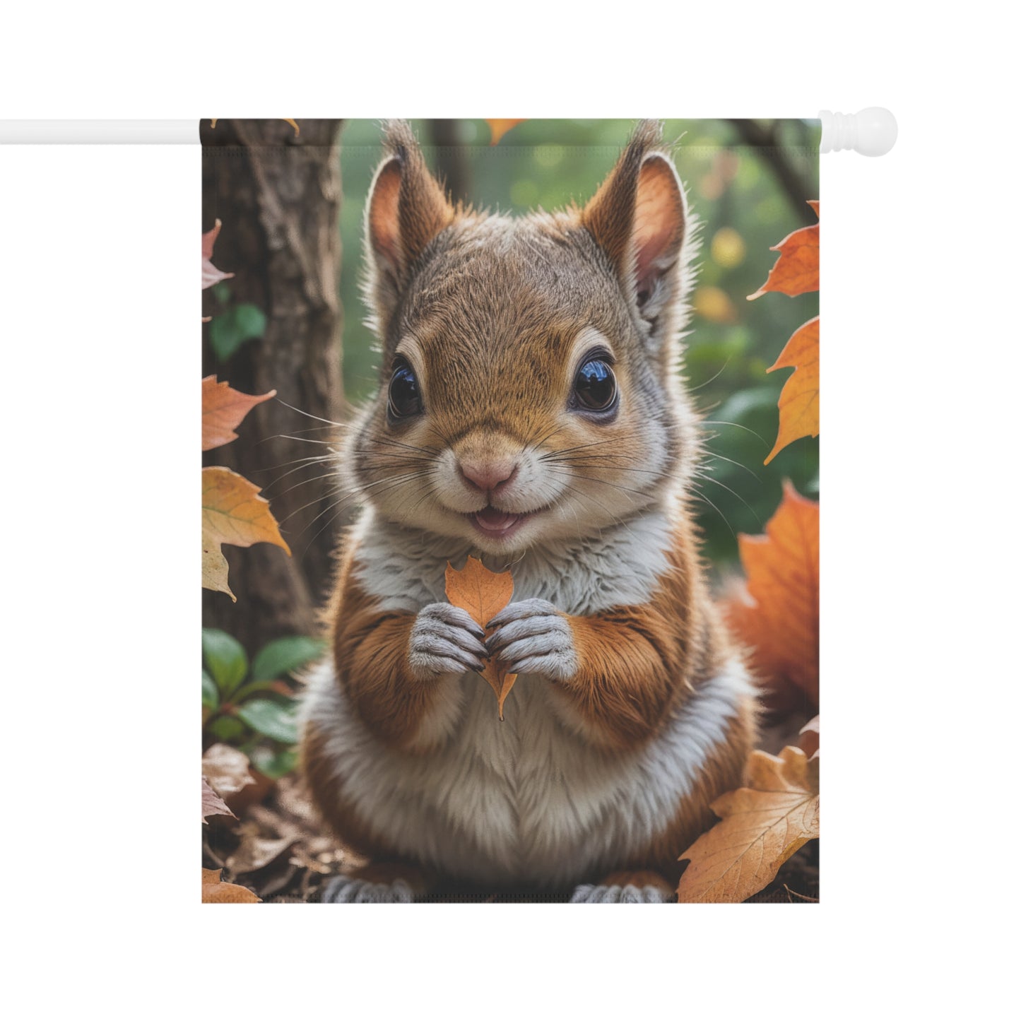 Cute Squirrel Fall Garden Flag/House Banner