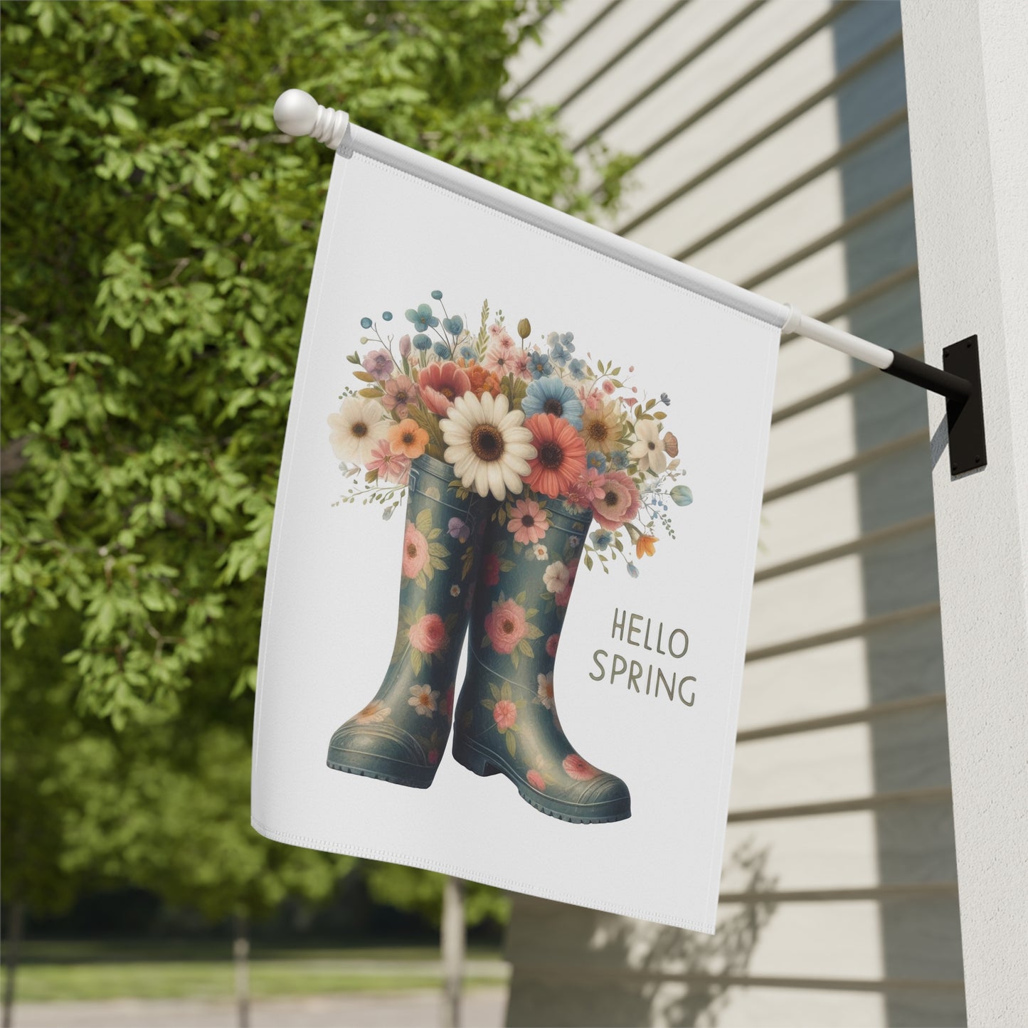 Hello Spring Garden Flag