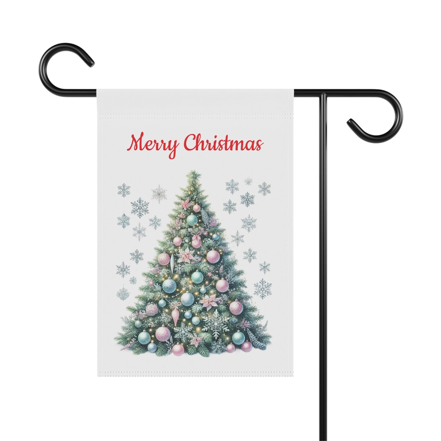 Elegant "Merry Christmas" Tree Garden Flag