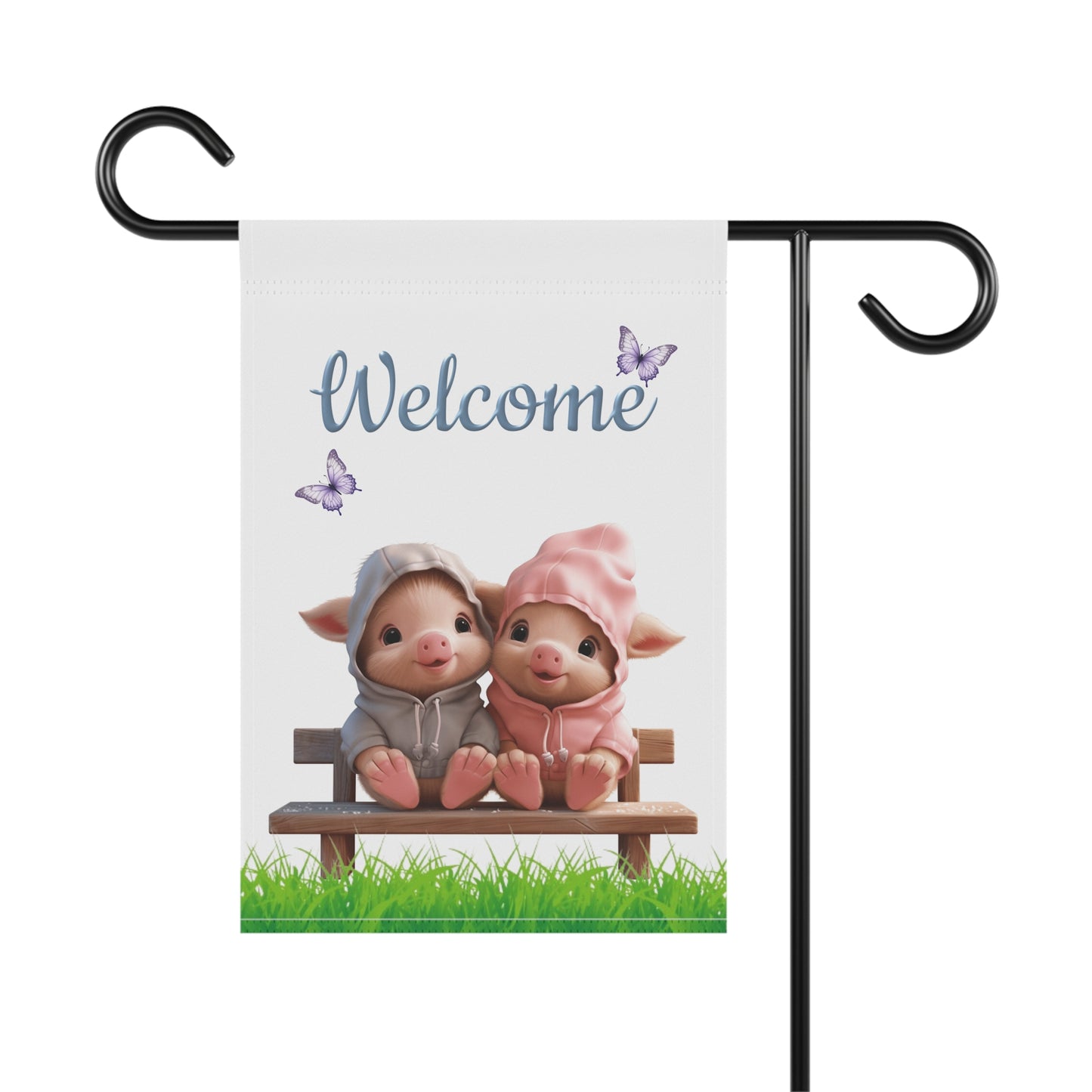 Sweet Little Piglets Welcome Garden Flag