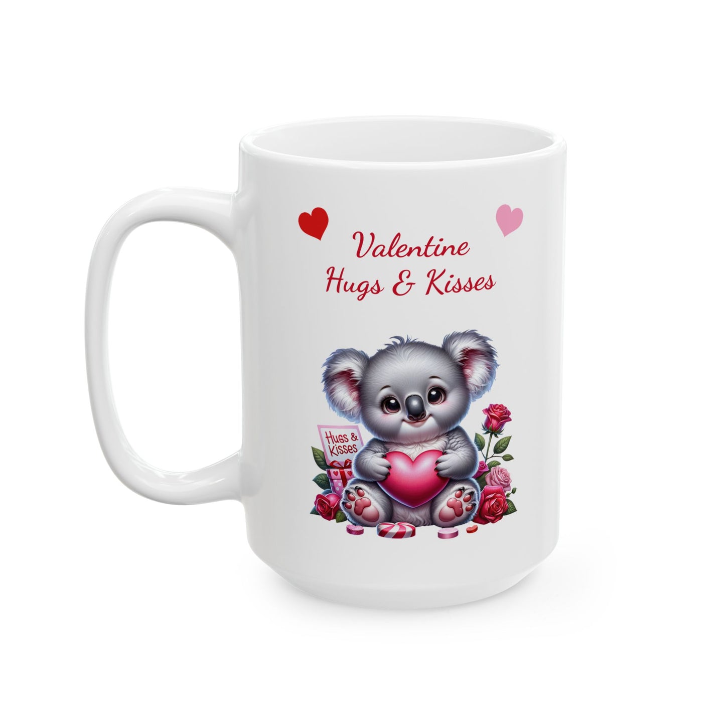 Adorable Koala "Valentine Hugs & Kisses" Coffee Mug