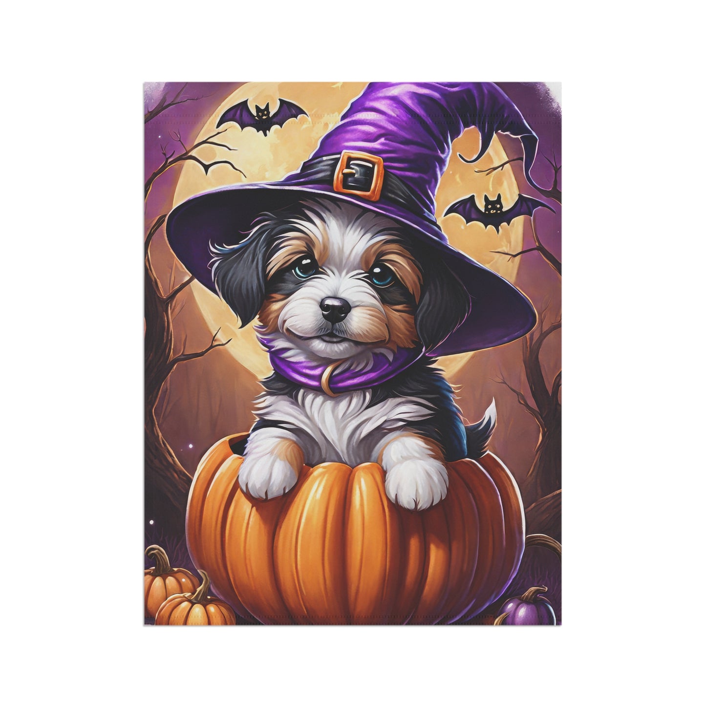 Adorable Halloween Puppy Garden Flag/ House Banner