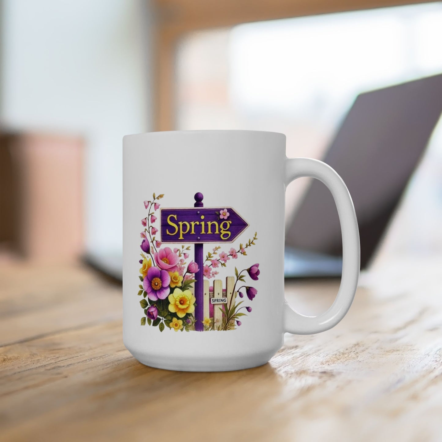 Spring Floral Ceramic Coffee Mug