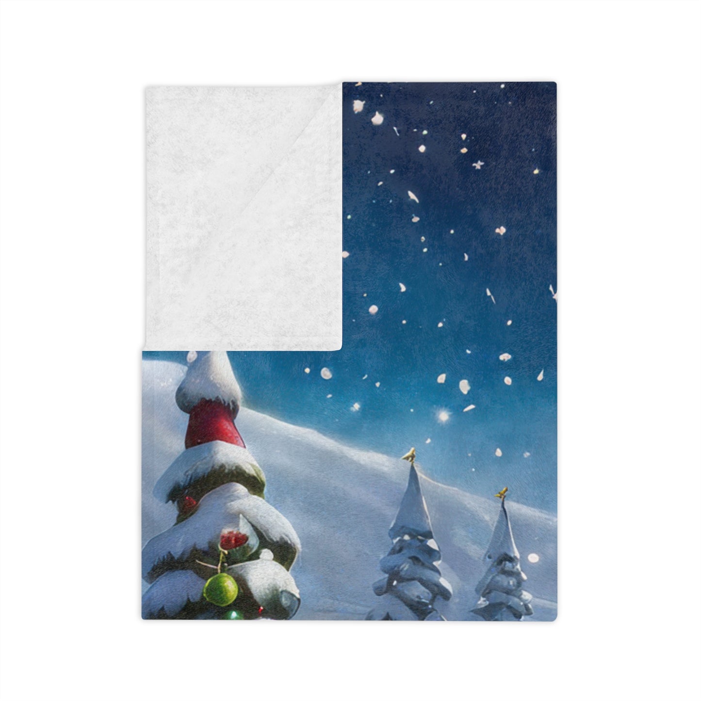 Christmas Presents in Snow Velveteen Plush Blanket