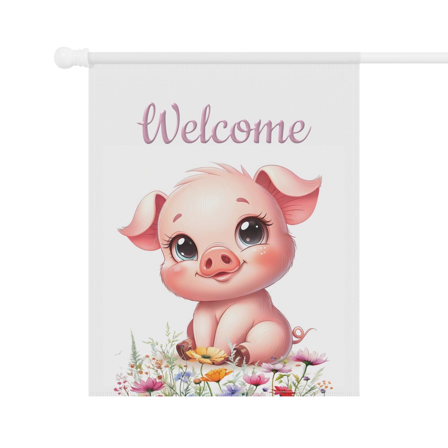 Adorable Little Pig Garden Flag