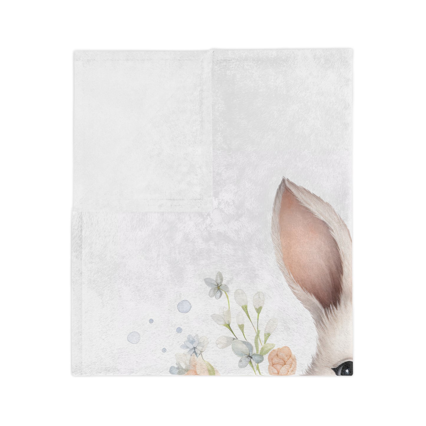 Adorable Pastel Easter Bunny Lightweight Velveteen Blanket