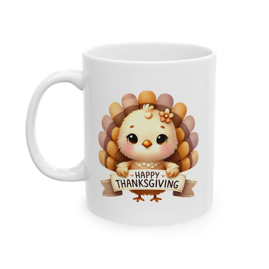 Adorable Thanksgiving Turkey Ceramic Mug