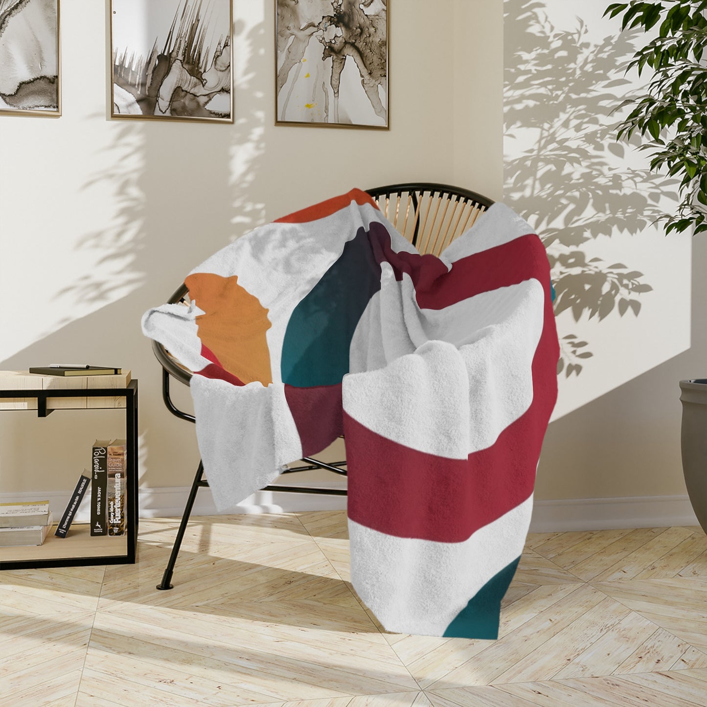Modern Rings Velveteen Blanket