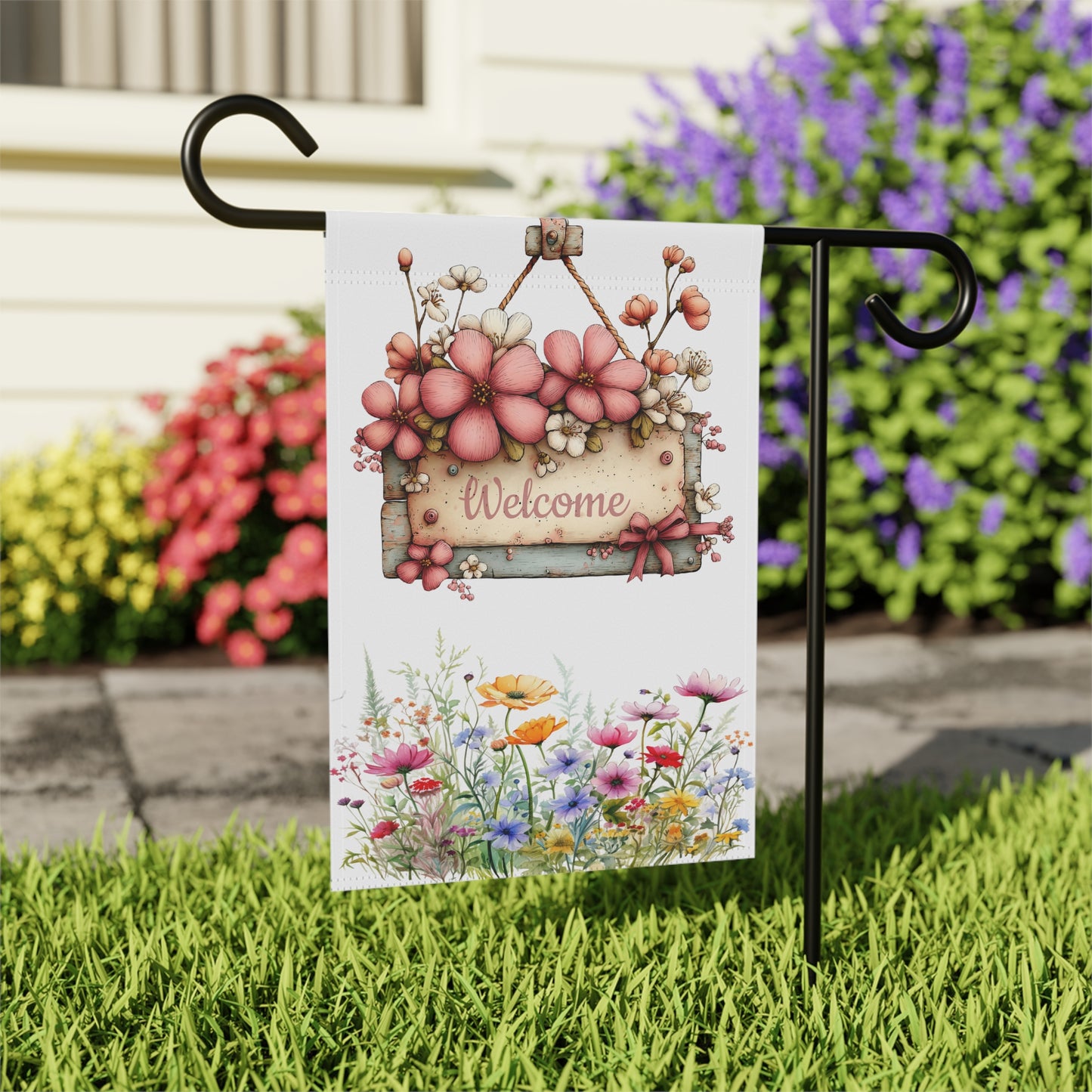 Secret Garden Cottage Welcome Garden Flag