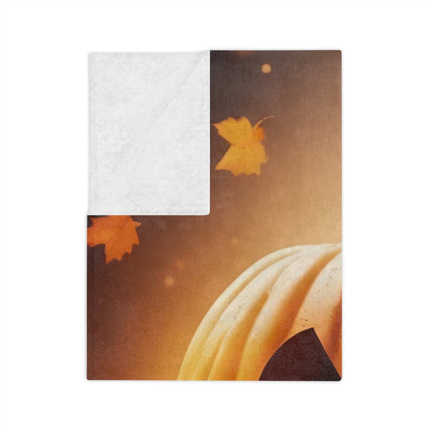 Giant Grinning Jack-o'-Lantern Lightweight Velveteen Blanket