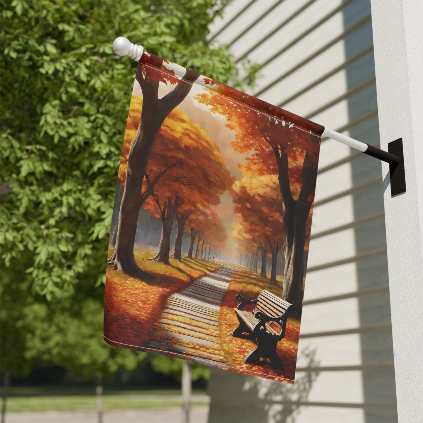 Picturesque Fall Garden Flag