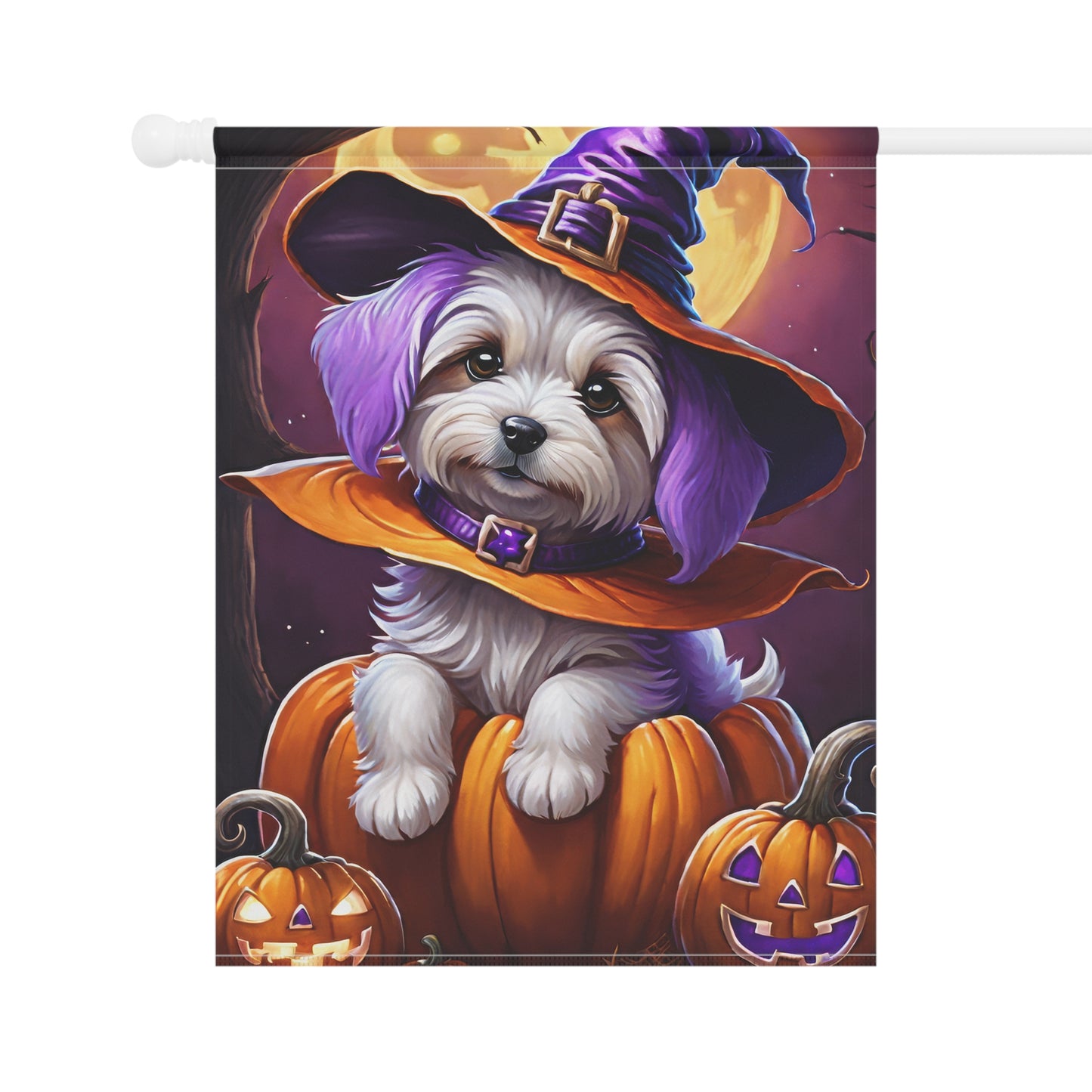 Cute Halloween Dog Garden Flag/ House Banner