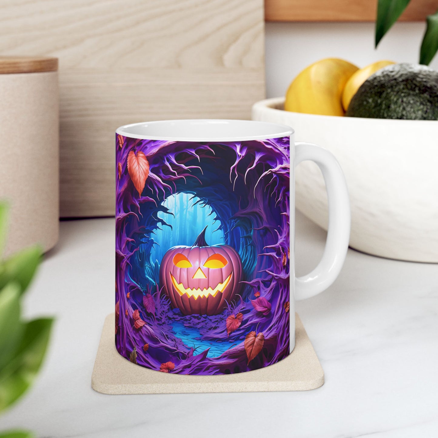 Mystical 3D Jack-O'-Lantern Coffee Mug