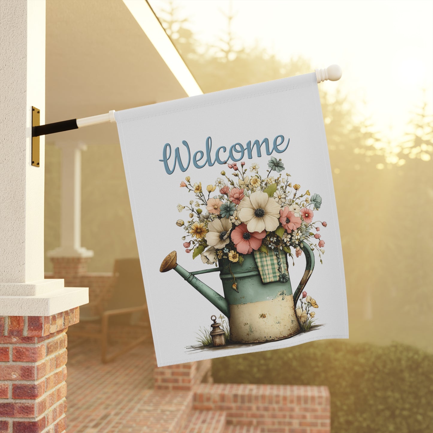 Welcome Floral Garden Flag