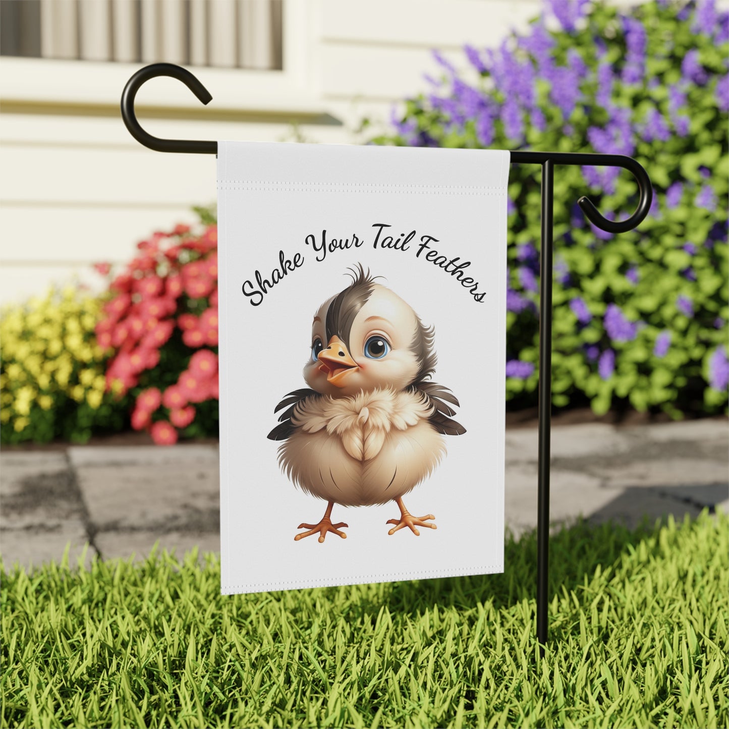 Shake Your Tail Feathers Baby Bird Garden Flag