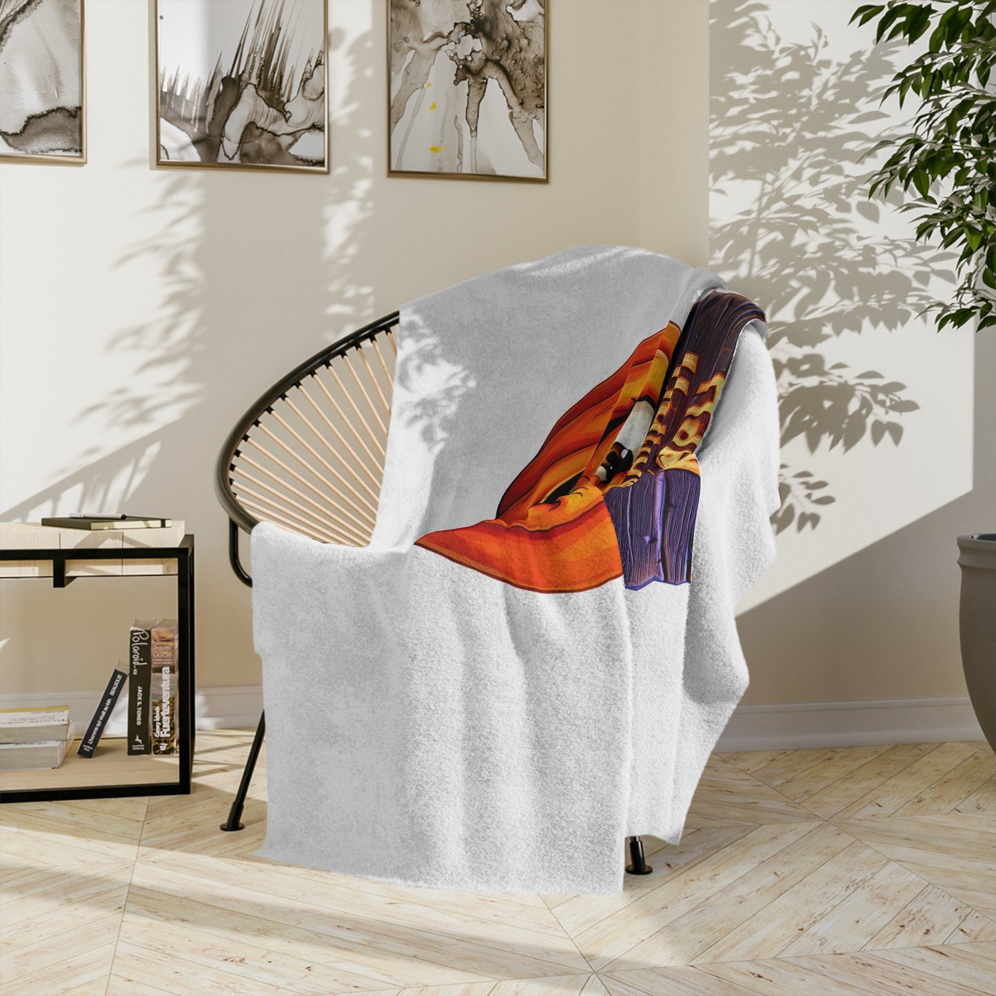 Happy Halloween Jack-o'-Lantern Sign Plush Blanket