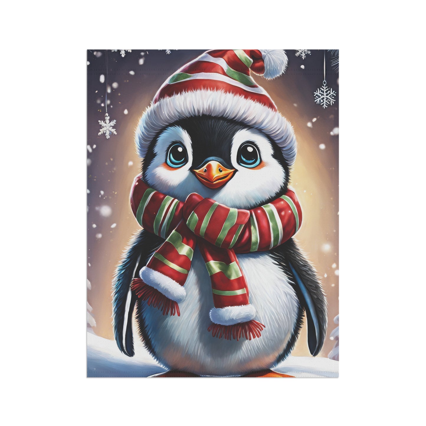 Holiday Penguin Garden Flag/ House Banner