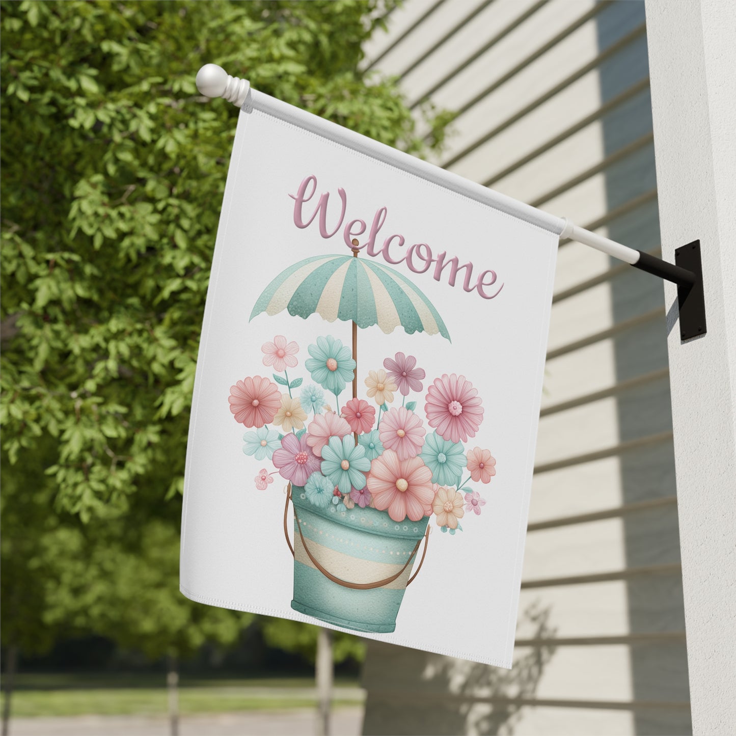 Pastel Bloom Garden Flag