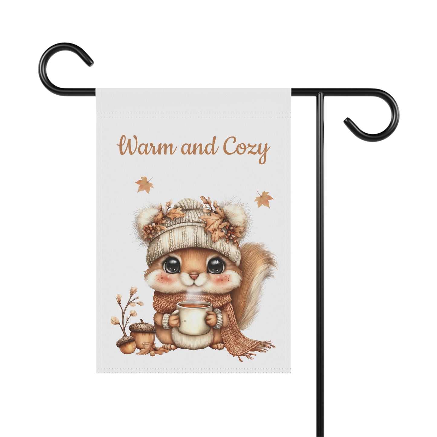 Warm and Cozy Squirrel Garden Flag