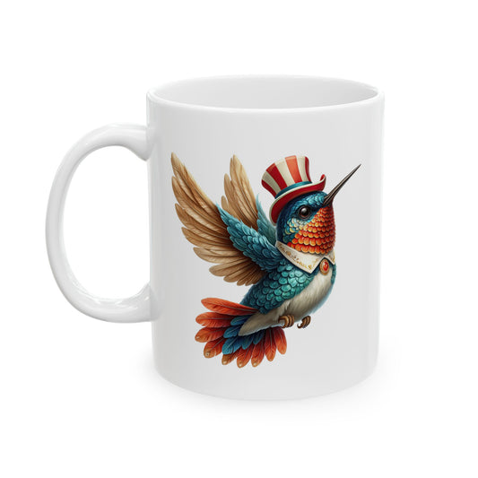 Patriotic Hummingbird Coffee Mug